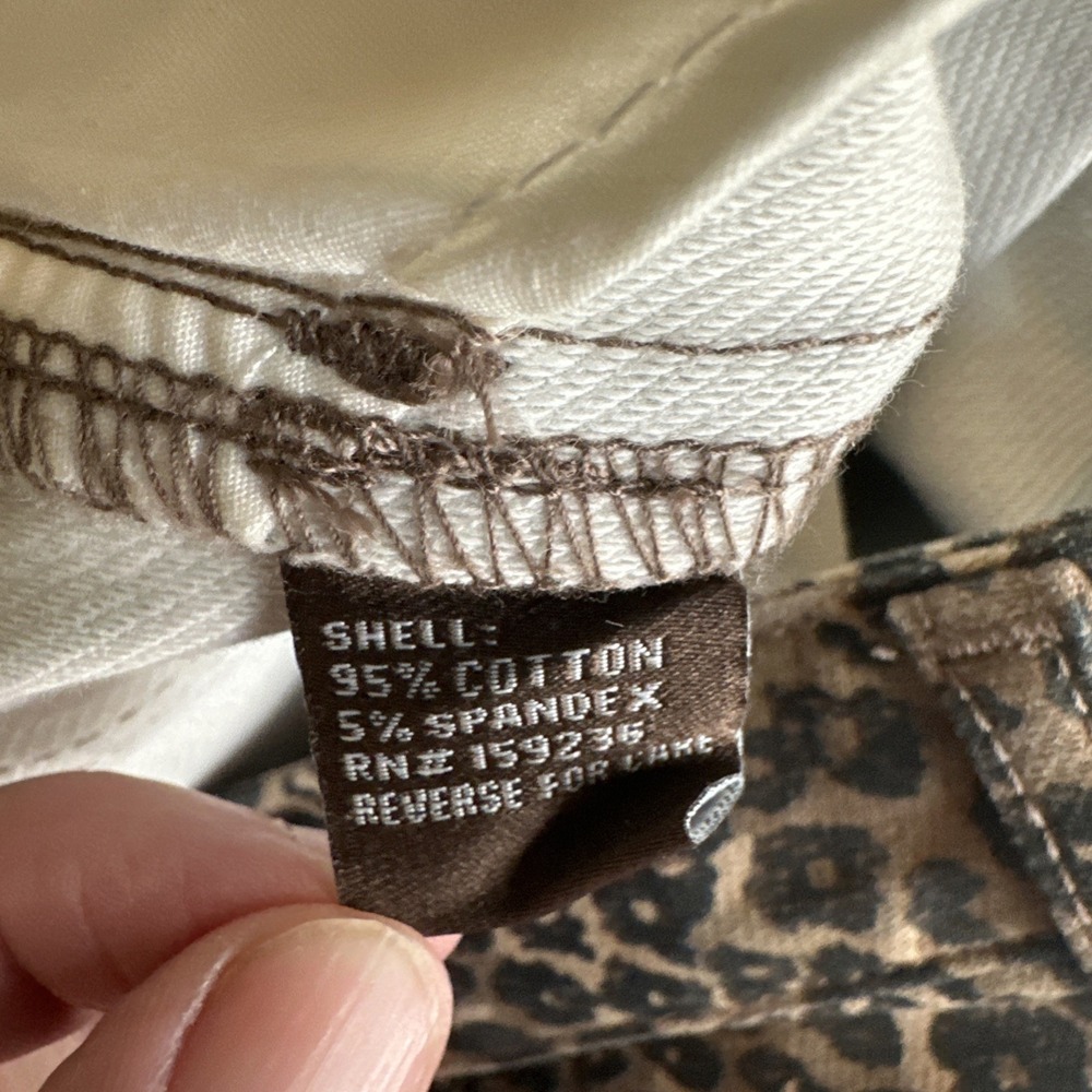 J. McLaughlin Lexi Jeans Women 2 Brown Leopard Cheetah Animal Print Skinny Pants - Picture 15 of 16